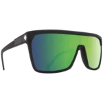 flynn sunglasses matte black w/ green spectra mirror