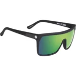 flynn sunglasses matte black w/ green spectra mirror