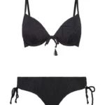 Piha Gelato Slim Tie U/W Bikini Top | Black