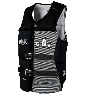 ronix x volcom life vest black/white clippings