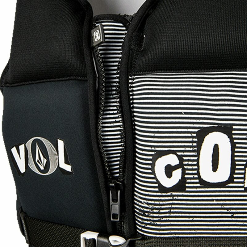ronix volcom l50s life vest black/white clippings